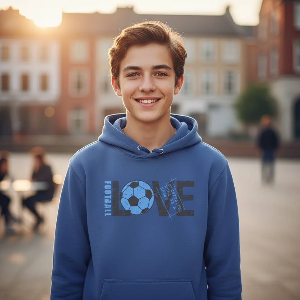 Bluza dziecięca z kapturem - Love football