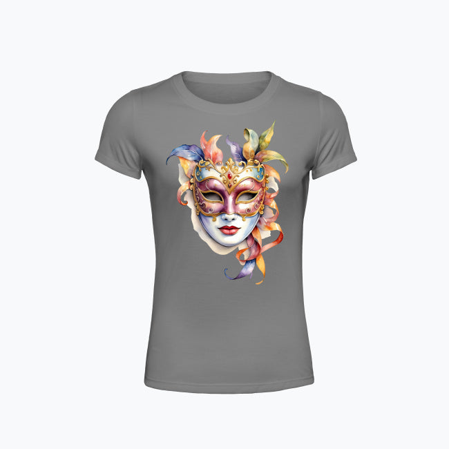 T-shirt damski - Maska karnawałowa