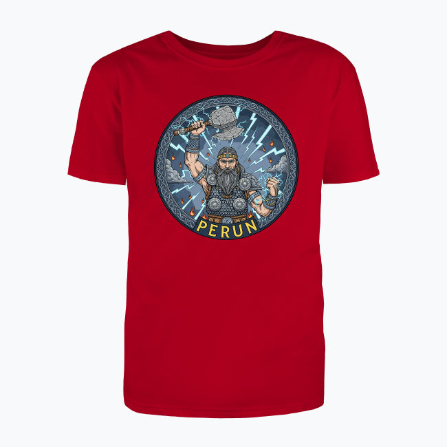 T-shirt męski z nadrukiem - Perun - Mitologia słowiańska