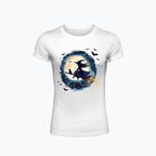 T-shirt damski z nadrukiem - Czarownica i księżyc