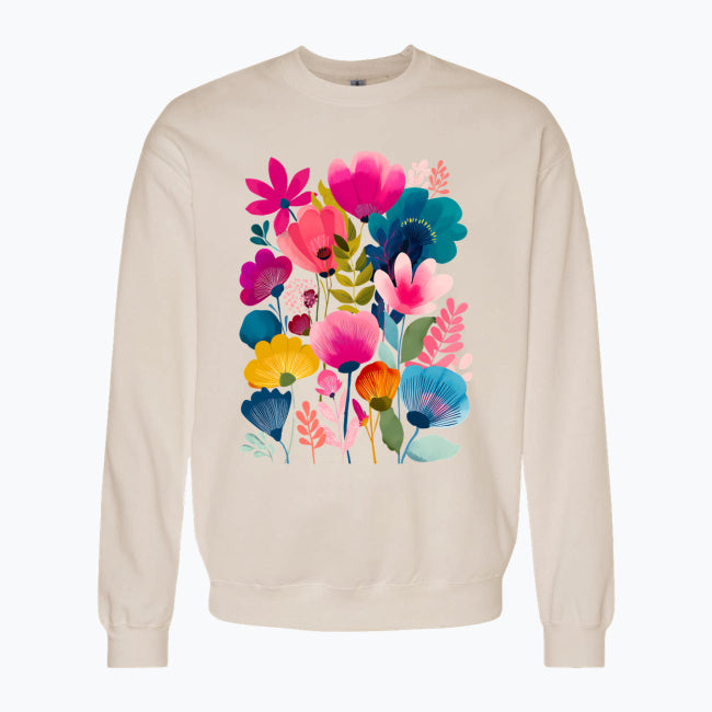 Bluza damska - Kolorowe kwiaty
