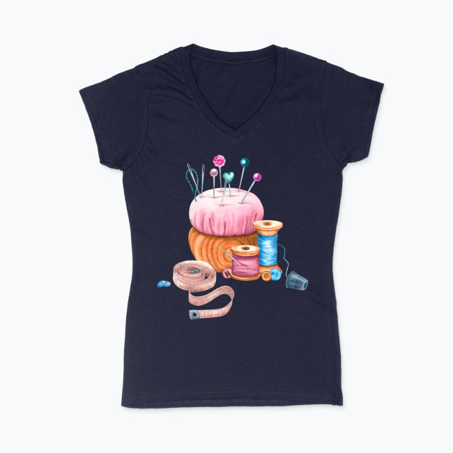 Koszulka damska V-neck - Krawiecka pasja
