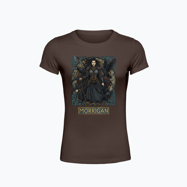T-shirt damski z nadrukiem - Morrigan - Mitologia celtycka