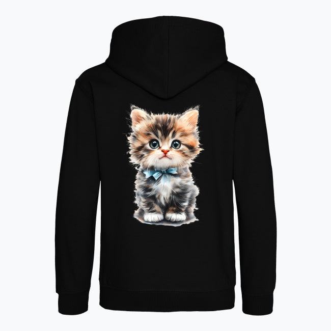 Bluza z nadrukiem -Kotek z Niebieską Kokardką