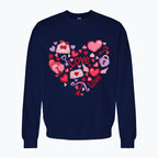 Bluza damska z nadrukiem haftu - Serce Love