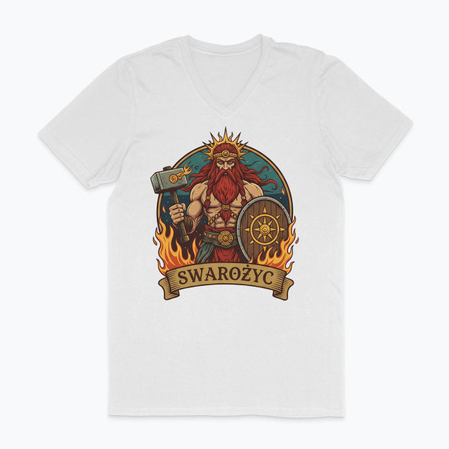 Męska koszulka V-neck - Swarożyc - Mitologia słowiańska