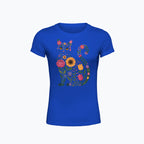 T-shirt damski z nadrukiem - Kwiatowy kot
