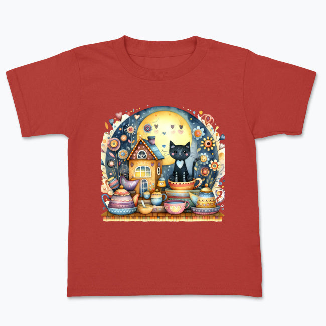 Koszulka dziecięca - Kotek w porcelanie