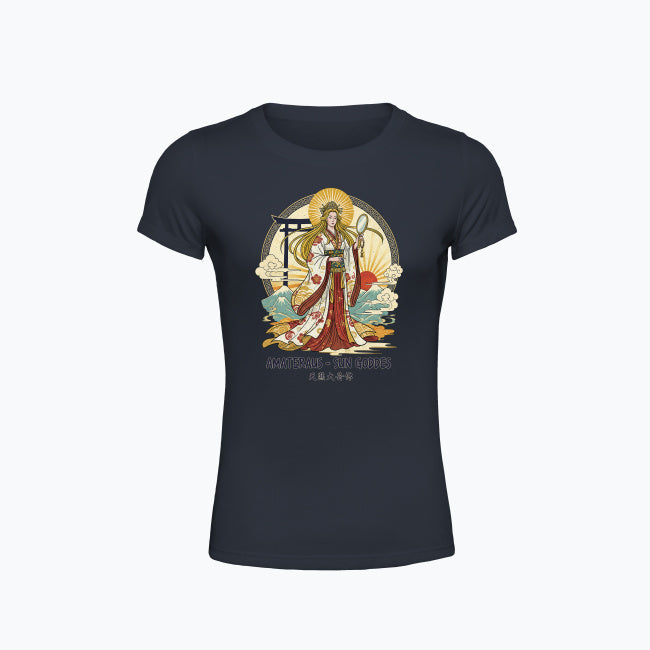 T-shirt damski z nadrukiem - Amateraus - Mitologia japońska