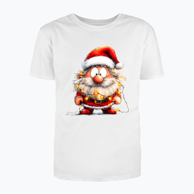 T-shirt męski z nadrukiem - Przystrojony Mikołaj