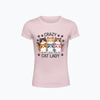 T-shirt damski z nadrukiem - Crazy cat lady