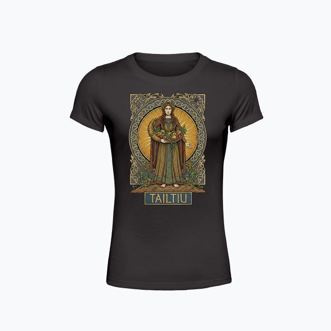 T-shirt damski z nadrukiem - Tailtiu - Mitologia celtycka
