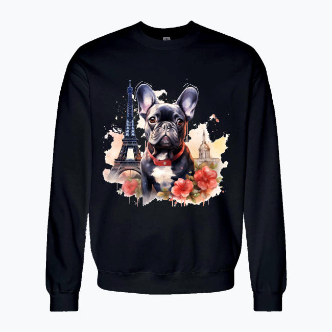 Bluza damska - Buldog w Paryżu