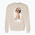 Bluza z nadrukiem - Kobieta z wiankiem