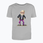 T-shirt męski z nadrukiem haftu - Wystrzałowy dziadek