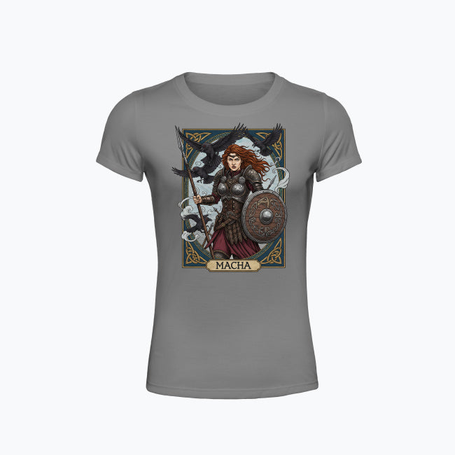 T-shirt damski z nadrukiem - Macha - Mitologia celtycka