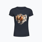 T-shirt damski z nadrukiem - Konie w galopie