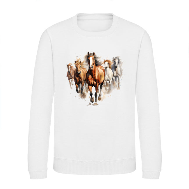 Bluza dziecięca z nadrukiem - Konie w galopie
