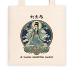 Torba bawełniana z nadrukiem - Mitologia japońska - He Xiangu