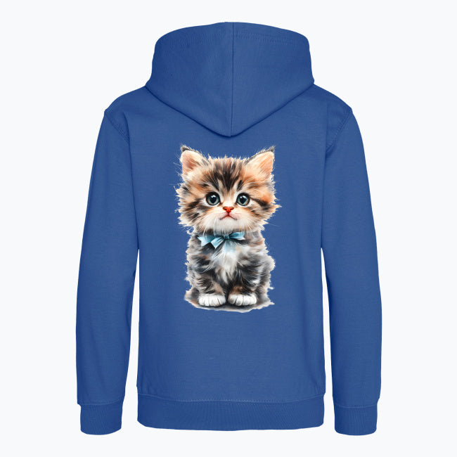 Bluza z nadrukiem -Kotek z Niebieską Kokardką