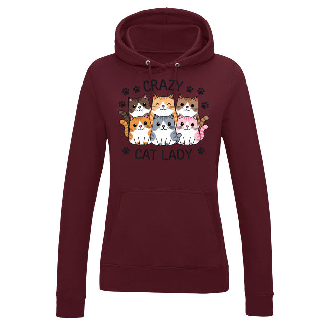 Damska bluza z kapturem  - Crazy cat lady
