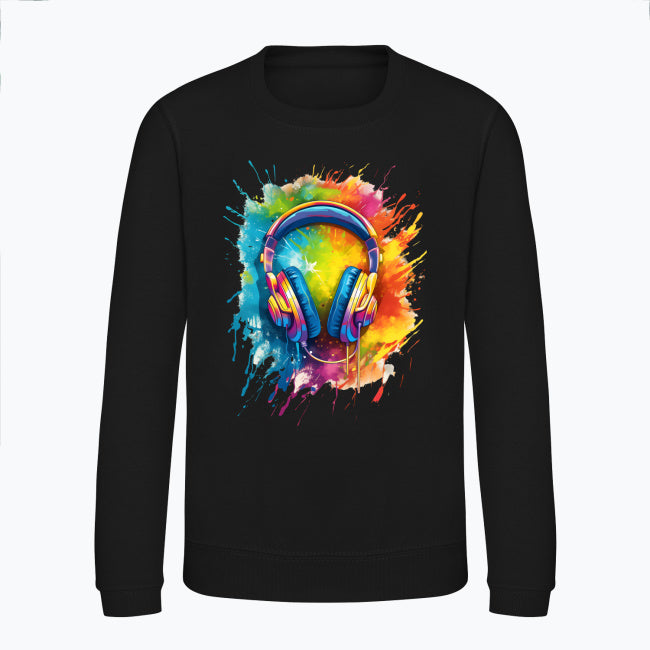 Bluza dziecięca z nadrukiem - Kolorowe słuchawki