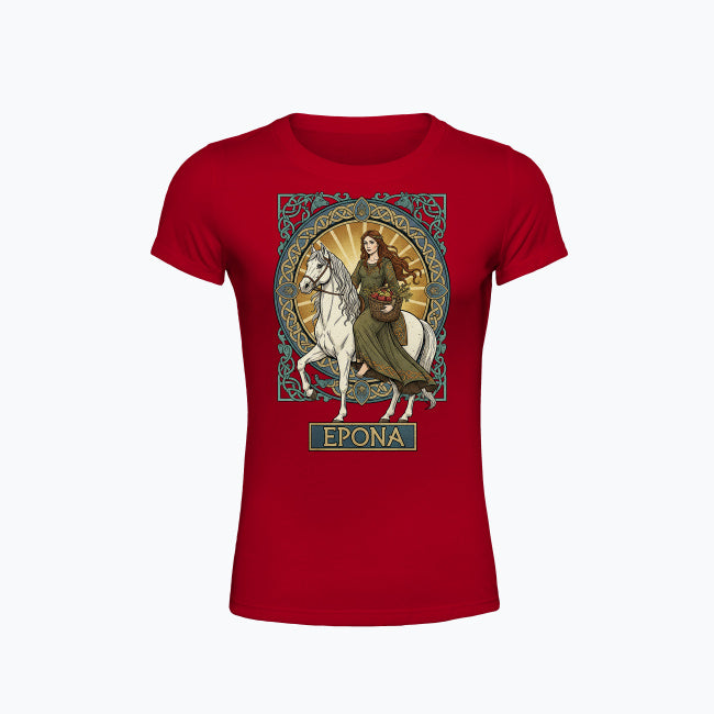 Koszulka damska z nadrukiem - Epona - Mitologia celtycka