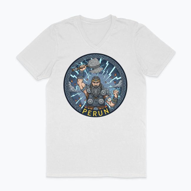 Męska koszulka V-neck - Perun - Mitologia słowiańska