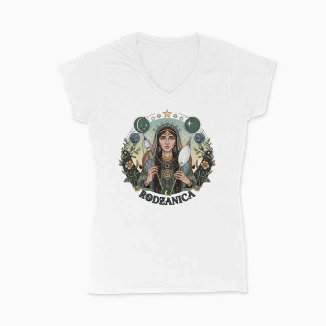 Koszulka damska V-neck - Rodzanica - Mitologia słowiańska
