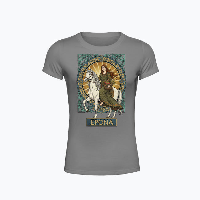 Koszulka damska z nadrukiem - Epona - Mitologia celtycka