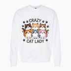 Bluza damska z nadrukiem - Crazy cat lady