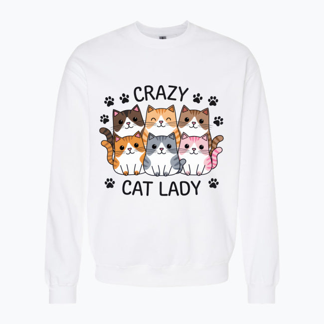 Bluza damska z nadrukiem - Crazy cat lady