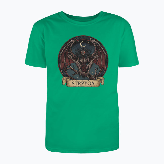T-shirt męski z nadrukiem - Strzyga - Mitologia słowiańska