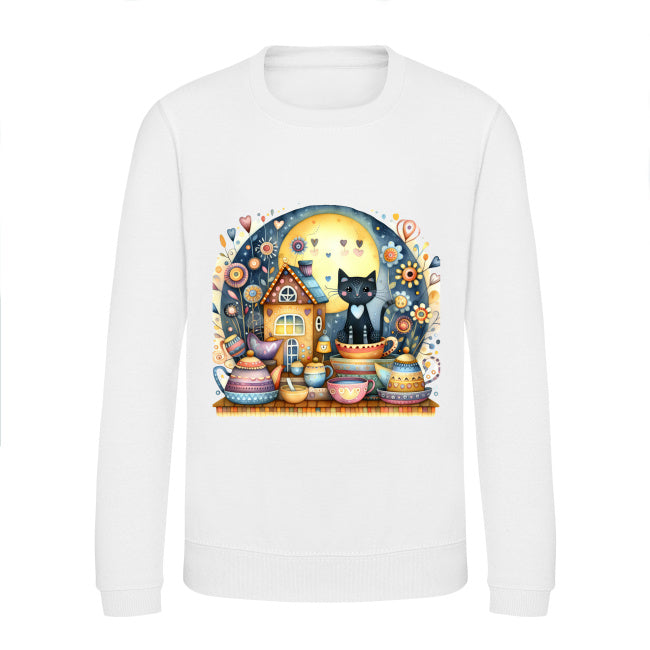 Bluza dziecięca - Kotek w porcelanie