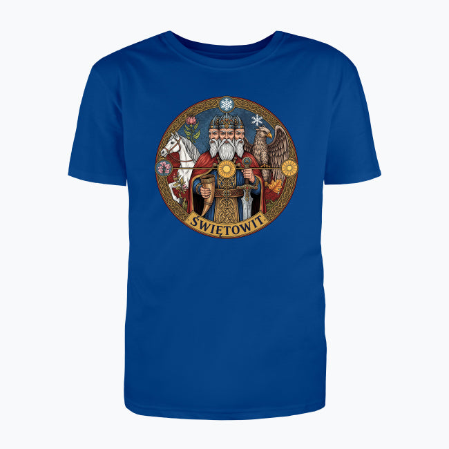 T-shirt męski z nadrukiem -  Świętowit - Mitologia słowiańska