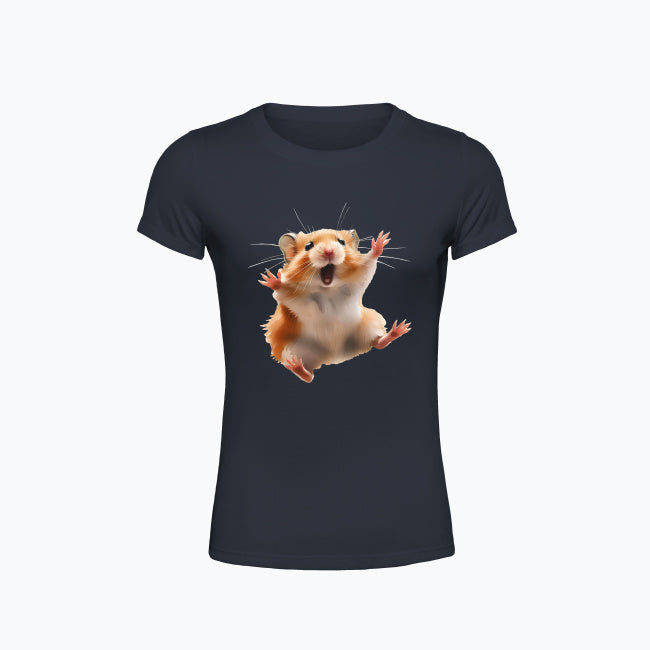 T-shirt damski - Szalony chomik