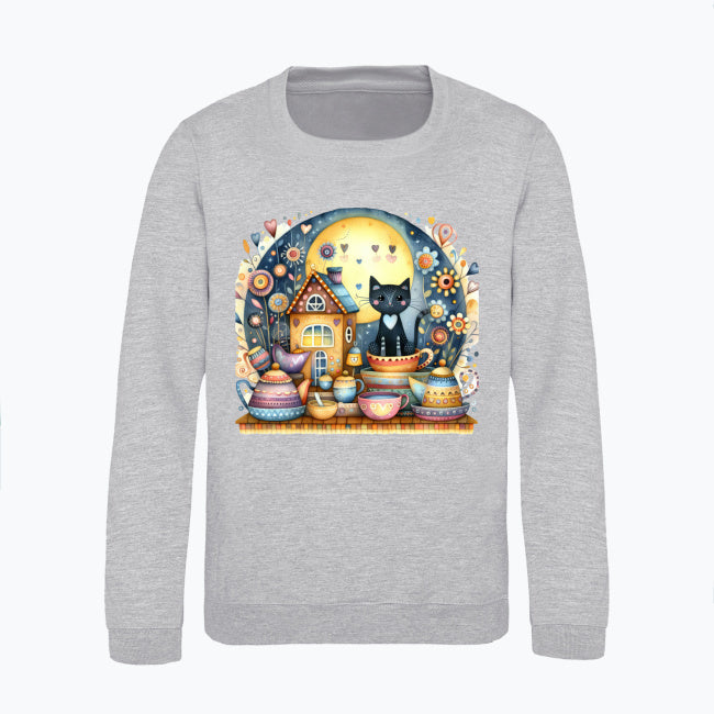 Bluza dziecięca - Kotek w porcelanie
