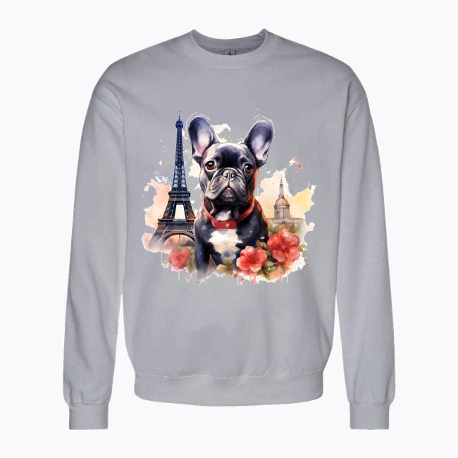 Bluza damska - Buldog w Paryżu