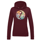 Damska bluza z kapturem - Kwiatowy Yin Yang
