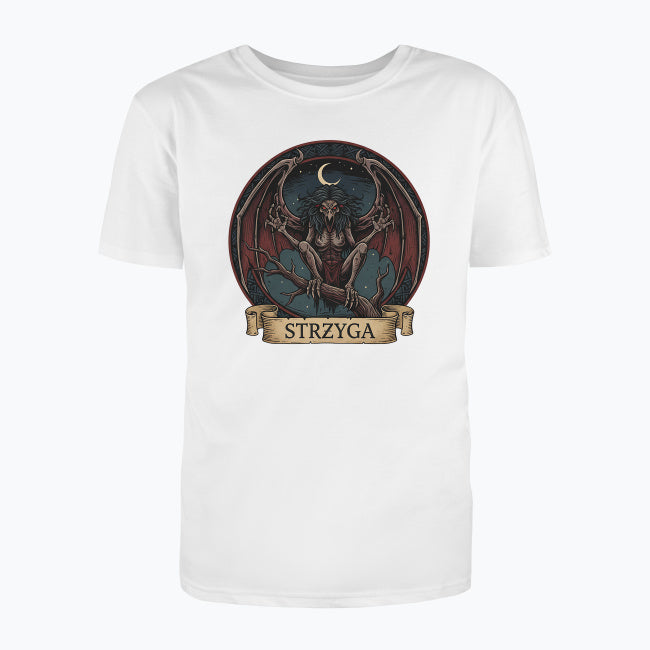 T-shirt męski z nadrukiem - Strzyga - Mitologia słowiańska
