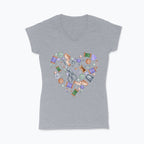 Koszulka damska V-neck - Serce Krawieckie