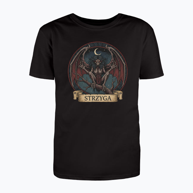 T-shirt męski z nadrukiem - Strzyga - Mitologia słowiańska