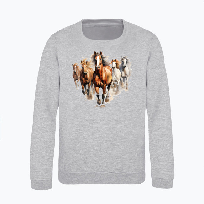 Bluza dziecięca z nadrukiem - Konie w galopie