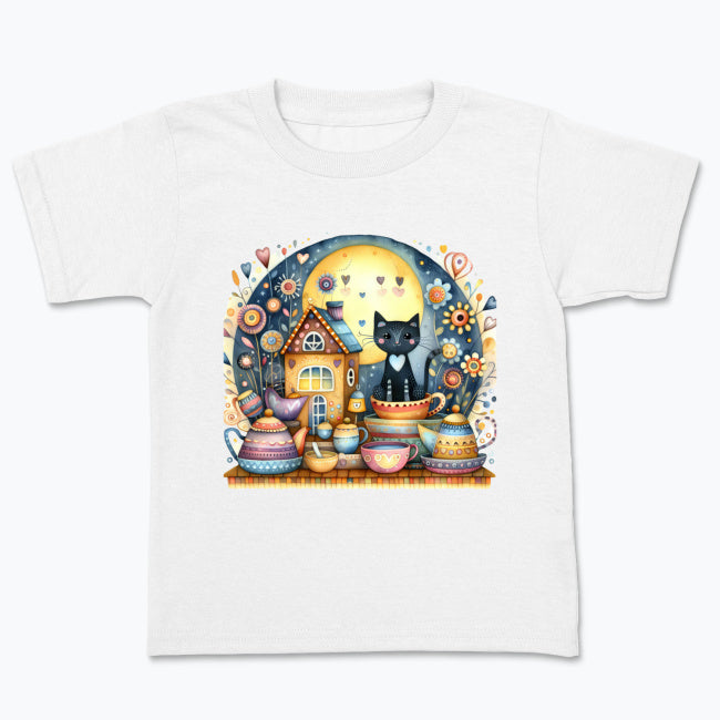 Koszulka dziecięca - Kotek w porcelanie