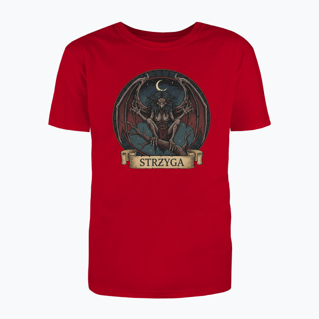 T-shirt męski z nadrukiem - Strzyga - Mitologia słowiańska
