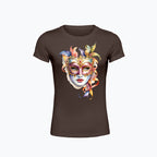 T-shirt damski - Maska karnawałowa