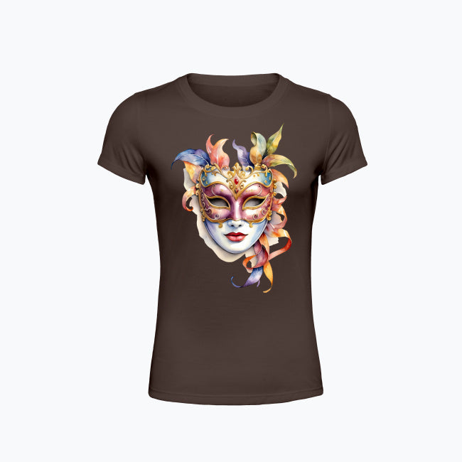 T-shirt damski - Maska karnawałowa