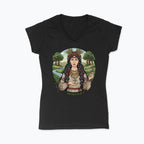 Koszulka damska V-neck - Mokosz - Mitologia słowiańska