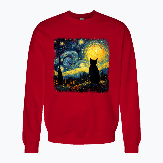 Bluza damska z nadrukiem - Kot van Gogha