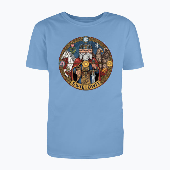 T-shirt męski z nadrukiem -  Świętowit - Mitologia słowiańska